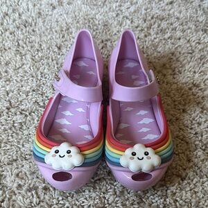 Mini Melissa Pink Rainbow Cloud Sandals